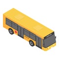 Modern school bus icon, isometric style Royalty Free Stock Photo