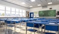 a modern school classroom interior Royalty Free Stock Photo