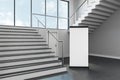 Modern school corridor with empty stand Royalty Free Stock Photo