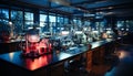 Modern science industry working in a commercial kitchen laboratory generated by AI