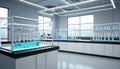Modern Science Laboratory Interior with Glassware Royalty Free Stock Photo