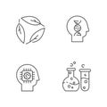 Modern sciences pixel perfect linear icons set Royalty Free Stock Photo