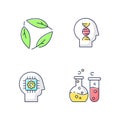 Modern sciences RGB color icons set Royalty Free Stock Photo