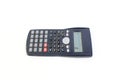 Modern scientific calculator on white background Royalty Free Stock Photo