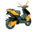 Modern scooter isolated