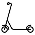 Modern Scooter linear style icon. Eco-friendly sustainable transport Vector illustration Royalty Free Stock Photo