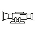 Modern scope icon outline vector. Sight target