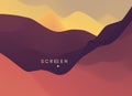 Modern screen vector design for mobile app. Abstract background. Mountain landscape. Mountainous terrain. Vector illustration