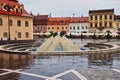 Modern Sculptural Fountain, Brasov, Romania Royalty Free Stock Photo