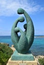 Modern sculpture in Caesarea Maritima, Israel