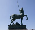 Modern sculpture of Centaur - Pompeii against a perfect blue sky Royalty Free Stock Photo
