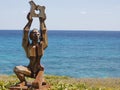 Modern sculpture in Isla Mujeres, Mexico