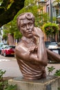 Modern sculpture by Eline Muriel, titled Strong Woman exhibited in Oud Zuid, Amsterdam, NL