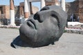 Modern sculpture head- Pompeii Royalty Free Stock Photo