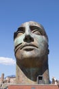 Modern sculpture head- Pompeii Royalty Free Stock Photo
