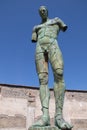 Modern sculpture - Pompeii against a perfect blue sky Royalty Free Stock Photo