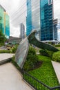 Modern sculpture in the shape of aquila Panama City Royalty Free Stock Photo