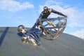 Modern sculpture in stainless steel