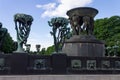 Modern sculptures of Vigeland park, tourist attraction in Oslo, Norway Royalty Free Stock Photo