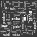 Modern seamless background with feminism concepr words. Royalty Free Stock Photo