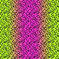 Modern seamless gradient pink to neon green memphis pattern in 80s 90s style