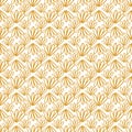 Modern seamless leaf pattern with gold background