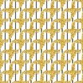 Modern seamless pattern with brush stripes and cross.Black, Gold metallic color on white background. Golden glitter Royalty Free Stock Photo