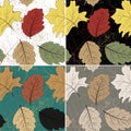 Modern seamless pattern for concept design. Nature backdrop. Autumn, fall concept. Floral ornament. Leaf texture. Abstract autumn