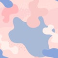 Modern seamless pattern for girls and boys, blue & pink