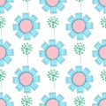 Modern seamless pattern with leaves, flowers and floral elements. Good for printing. Vector wallpaper Royalty Free Stock Photo