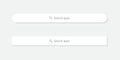 Modern Search App Bar UI Vector in Flat Design Style. Searching Apps Box Icon Illustration