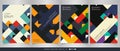 Modern seasonal colorful brochure classic in geometrical pattern