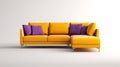 modern sectional sofa in a vibrant color
