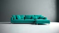 modern sectional sofa in a vibrant color