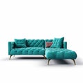 modern sectional sofa in a vibrant color