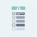 Modern Secure Checklist Interface Illustration UI UX Design for Cybersecurity Verification Data Protection and Onboarding Progress Royalty Free Stock Photo