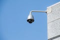 Modern security camera over blue sky Royalty Free Stock Photo