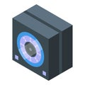 Modern security camera recording, isometric surveillance system