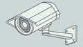 Modern Security Camera: Surveillance & Protection, vector design Generative AI Royalty Free Stock Photo