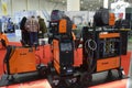 Modern semi automatic welding machines, inverters, plasma cutters Jasic presented on stands in the exhibition hall