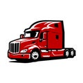 Modern semi truck 18 wheeler vector image isolated