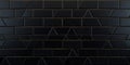 Modern Semigloss Triangular Tile Wall 3D Black Geometric Blocks Royalty Free Stock Photo