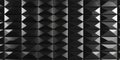 Modern Semigloss Triangular Tile Wall 3D Black Geometric Blocks Royalty Free Stock Photo
