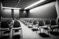 Modern seminar room with vacant gray chairs Royalty Free Stock Photo