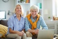 Modern Senior Couple at Home Royalty Free Stock Photo