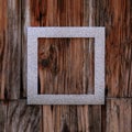 Sequin Frame Design on old wood wall square template