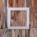 Sequin Frame Design on old wood wall square template