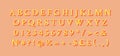 Modern serif roman alphabet set
