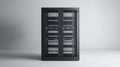 Modern Server Rack Cabinet with Glass Doors in Data Center Royalty Free Stock Photo