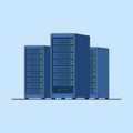Modern Server Rack in a High-Tech Data Center